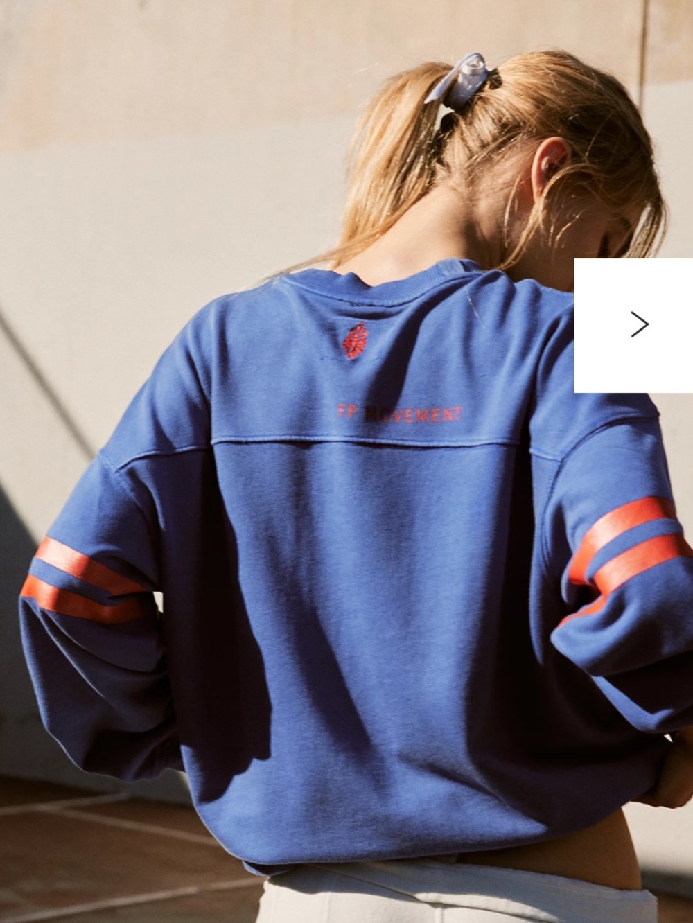 Free People Movement All Star Buti Logo Pullover Blue Size XS. - Picture 4 of 10